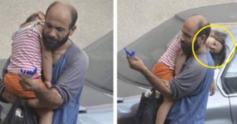 Lembra do pai que vendia canetas na rua com a filha no colo? Veja o que aconteceu com ele
