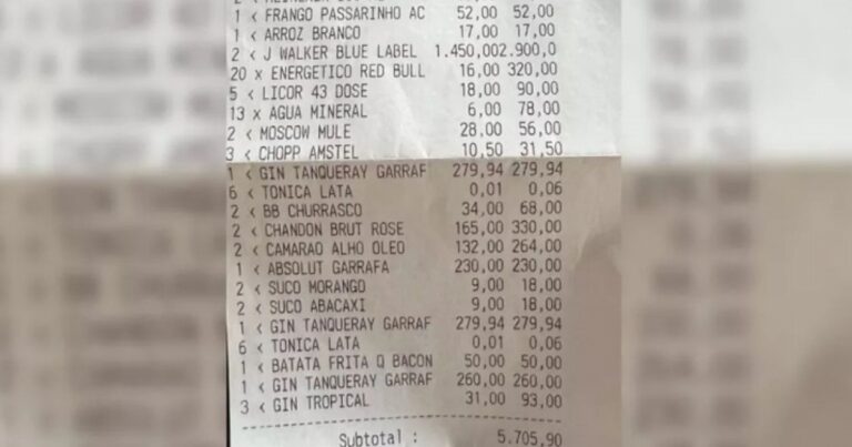 Homem gasta R$ 6 mil em bar e finge mal-estar para não pagar conta em Goiás