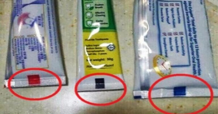 Você sabe o que significam as cores no verso do tubo de pasta de dente?