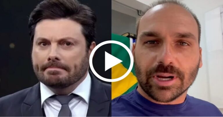 Danilo Gentili se irrita em praça pública e ‘parte para cima’ de filho de Bolsonaro