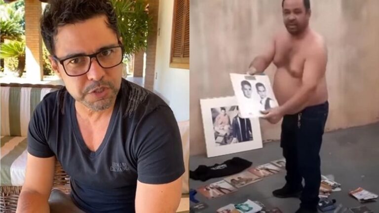 Zezé di Camargo ataca seguidor que quebrou discos após descobrir seu voto: “Gente burra e idiota”