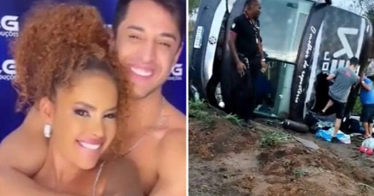 Vídeo: ônibus que leva Sthe Matos e Kevi Jonny sofre grave acidente; assessoria se manifesta com urgência