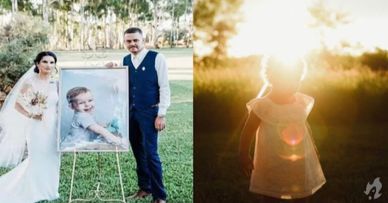 Mulher afirma ter visto o espírito da filha em foto de casamento, imagem viraliza