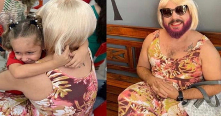 Vídeo: Pai viúvo se veste de mãe para festa de Dia das Mães na escola