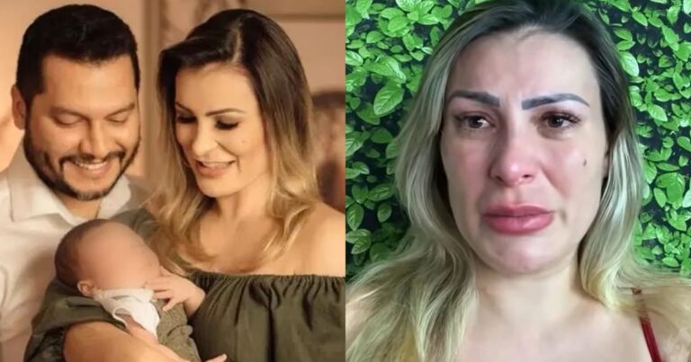 Após visitar o filho na casa do ex, Andressa Urach faz confissão: ‘não posso reclamar’