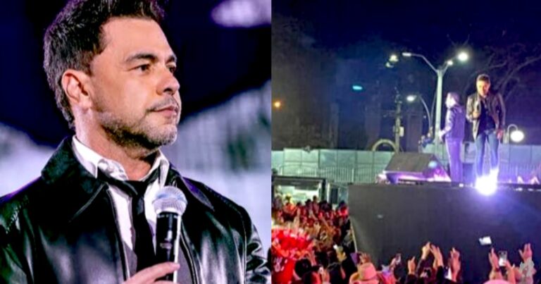 Zezé Di Camargo perde a voz na abertura do seu show e tem microfone desligado pela técnica