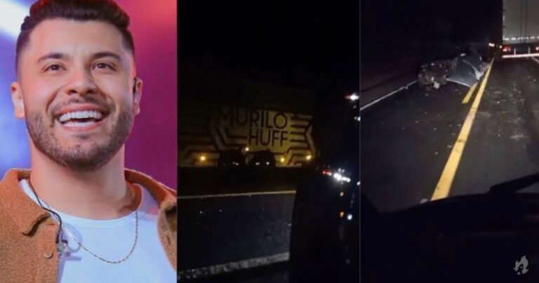 Ônibus do cantor Murilo Huff se envolve em acidente na BR-153; Fãs entram em oração