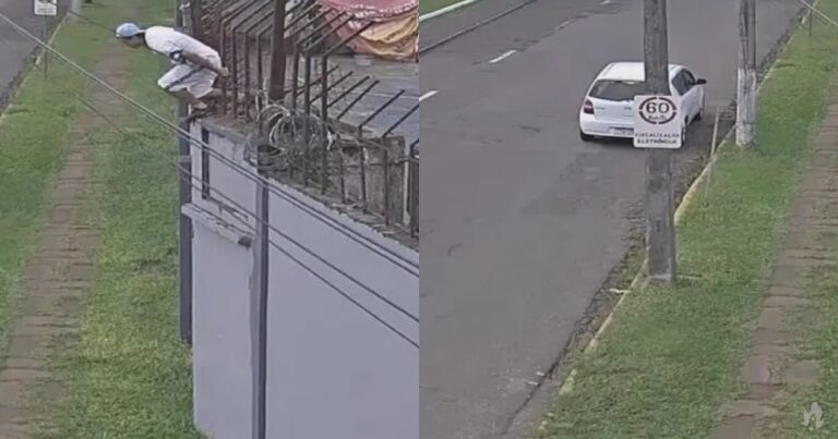 Homem pula muro e foge da prisão em carro, mas é capturado logo depois; vídeo
