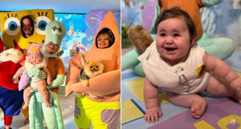 Viih Tube e Eliezer comemoram 7 meses de Lua Di Felice com tema Bob Esponja