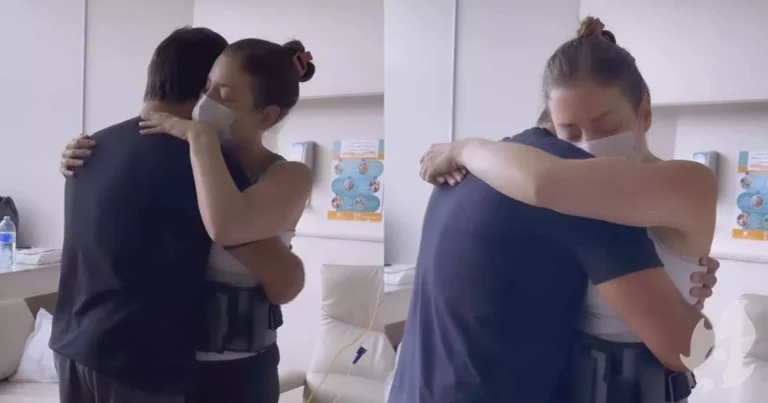 internada com câncer Fabiana Justus dança abraçada com marido em hospital; VÍDEO