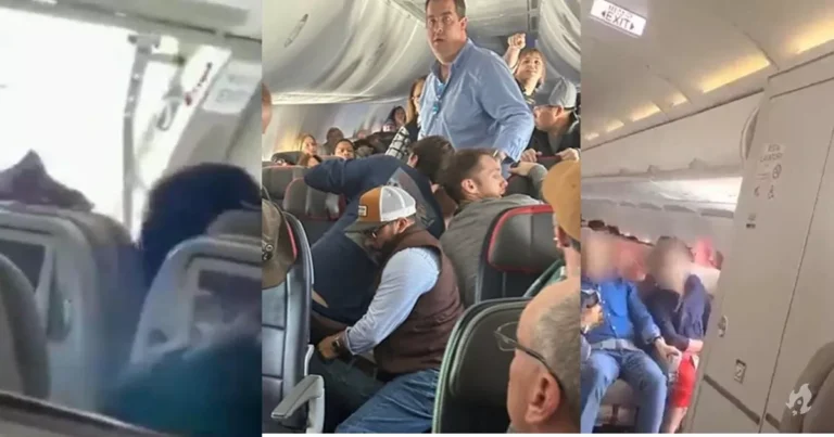Homem abre porta de avião durante voo e o pior acontece