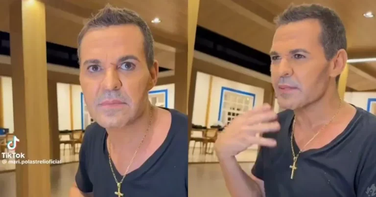 Eduardo Costa surpreende web ao surgir magérrimo enquanto faz maquiagem: “O que ele virou?”