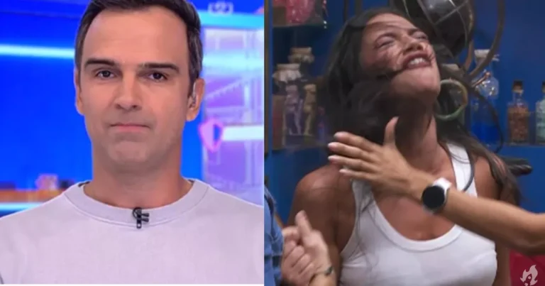 BBB 24: Alane surta após ser eliminada e Tadeu Schmidt chama a sua atenção ao vivo: ‘Por favor!’ – Vídeo