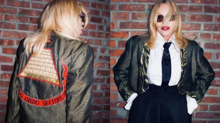 Madonna recria look de filme de 1985 com jaqueta de 500 mil garimpada por stylist