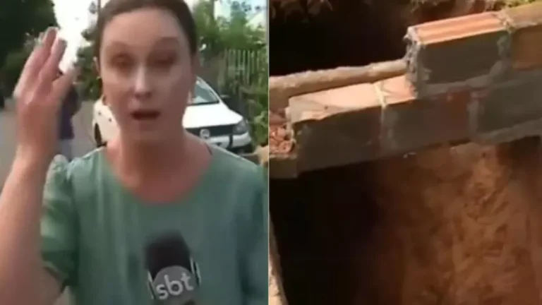 No RS, cinegrafista do SBT cai em buraco durante gravação e assusta colegas