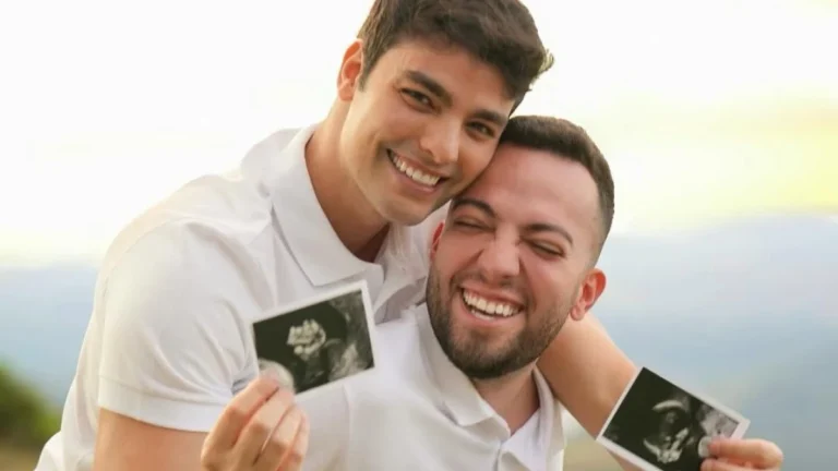 Lucas Rangel e Lucas Bley descobrem sexo do primeiro filho; veja