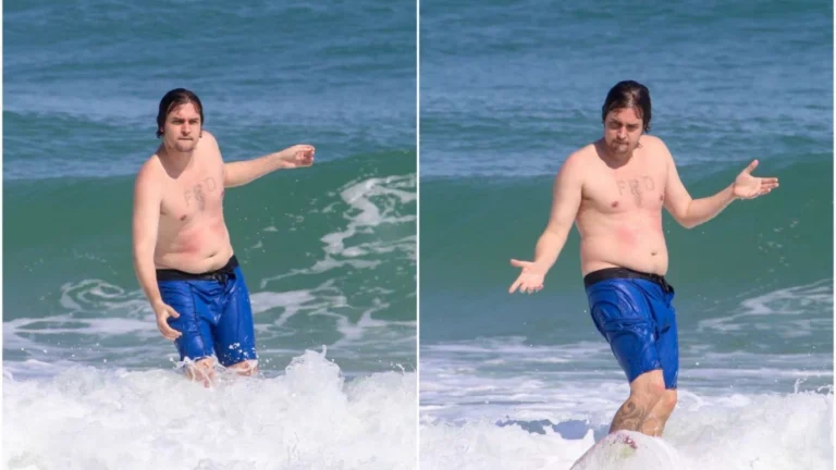 Felipe Dylon curte dia de sol em praia no Rio; veja fotos