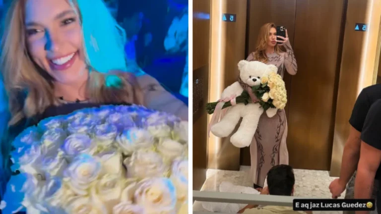 Mais flores? Virginia ganha rosas em Dubai pela segunda vez no mesmo dia