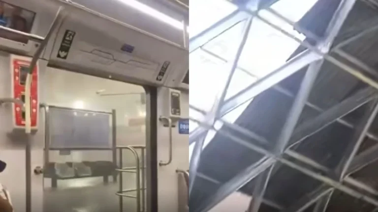 Chuva forte afeta circulação de trens e estação tem teto desabado em SP