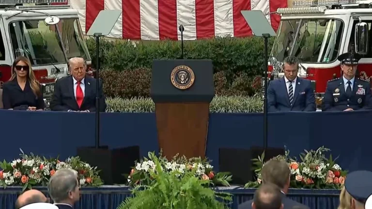 Trump e Melania participam de homenagem ao 11 de Setembro no Pentágono