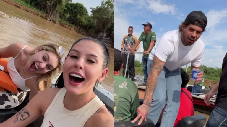 Ana Castela pesca com Zé Felipe: “Pai, peguei meu 1° peixe”; veja fotos