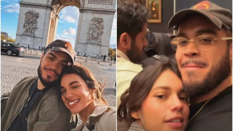 Filho de Preta Gil e ex-BBB Alane posam em Paris