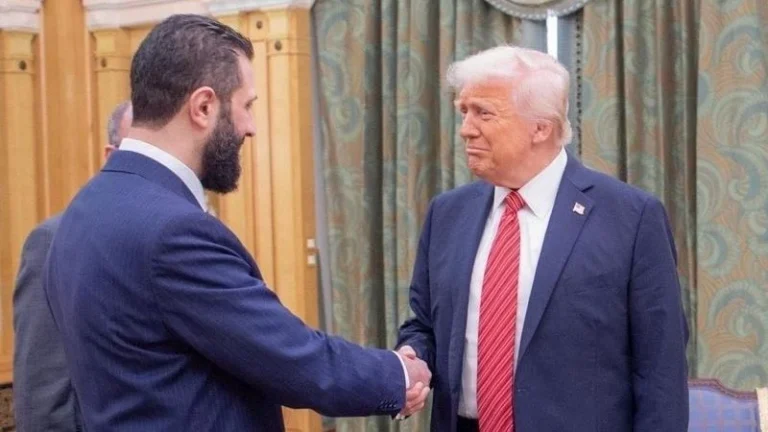 Presidente da Síria encontra Trump na Casa Branca em visita histórica