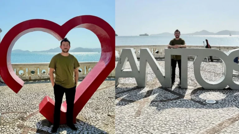 Vincent Martella, Greg de “Todo Mundo Odeia o Chris”, posta foto em Santos