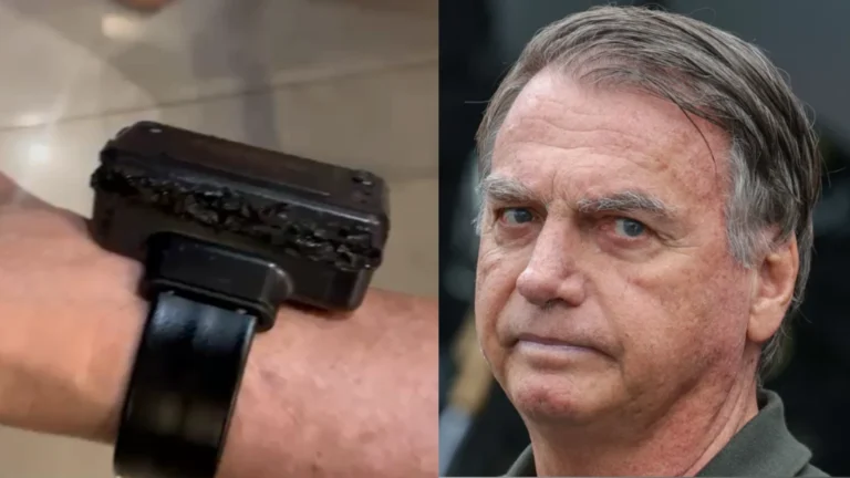 “Não rompi a pulseira”, diz Bolsonaro após admitir que queimou tornozeleira