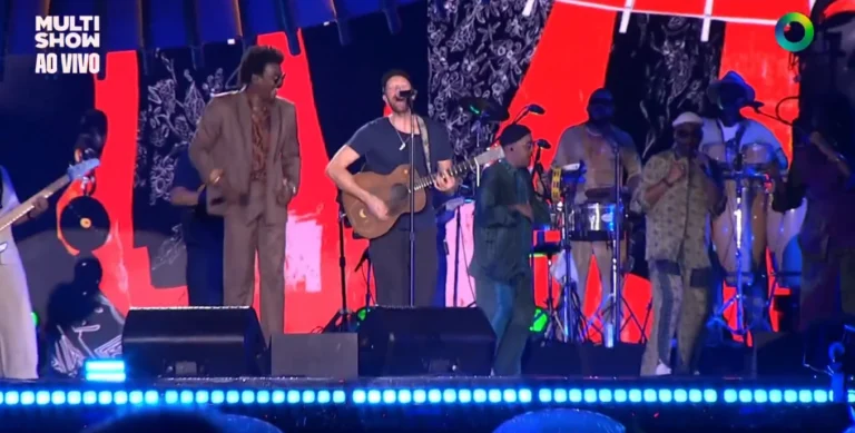 Global Citizen Festival: Seu Jorge canta com Chris Martin, do Coldplay