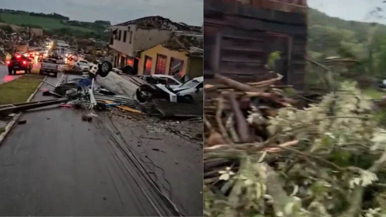 Tornado no Paraná provoca ventos de 250km/h, diz Simepar