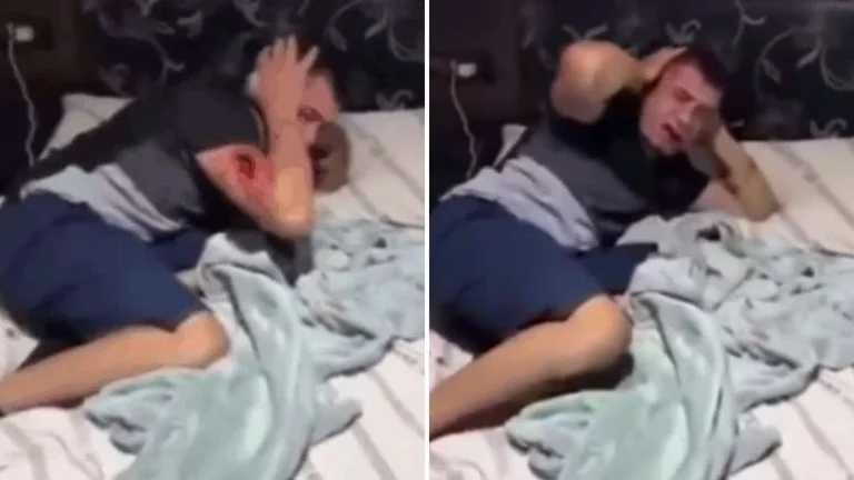 Homem que arrastou a ex-namorada de carro cai no choro ao ser preso