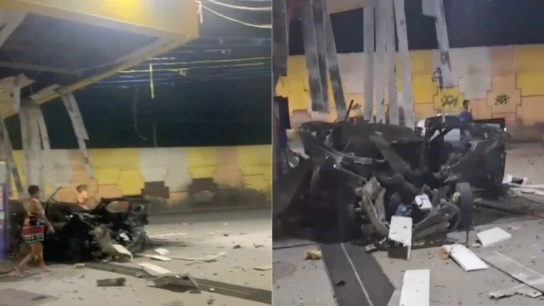 Carro explode em posto de gasolina na Região Metropolitana do RJ