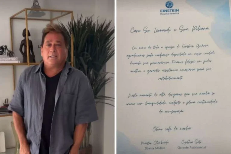Leonardo tem alta hospitalar e brinca: Não foi dessa vez, não