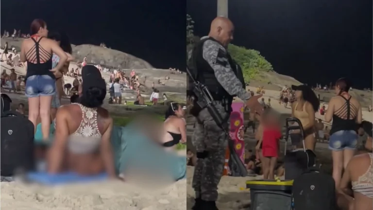 RJ: PM aborda casal por suspeita de sexo em público na Praia do Arpoador