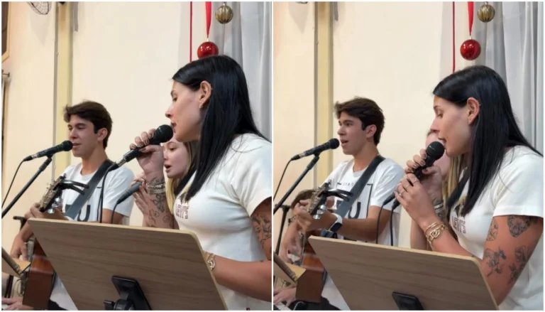 Ana Castela solta voz em coral da igreja; assista