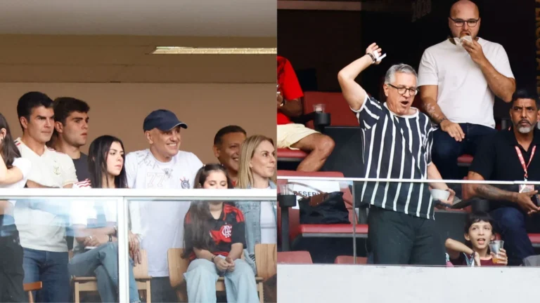 Moraes e Padilha acompanham título do Corinthians contra Flamengo