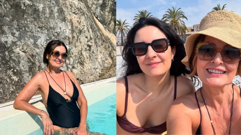 Fátima Bernardes viaja para a praia com a filha e publica fotos; veja