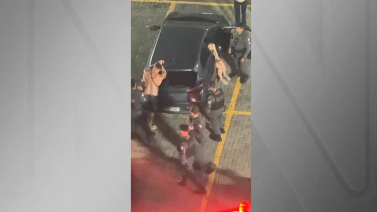 Vídeo: PM é preso após agredir companheira e atacar agentes em Vitória