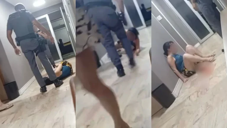 Vídeo: PM dá chute no rosto de mulher caída no litoral paulista
