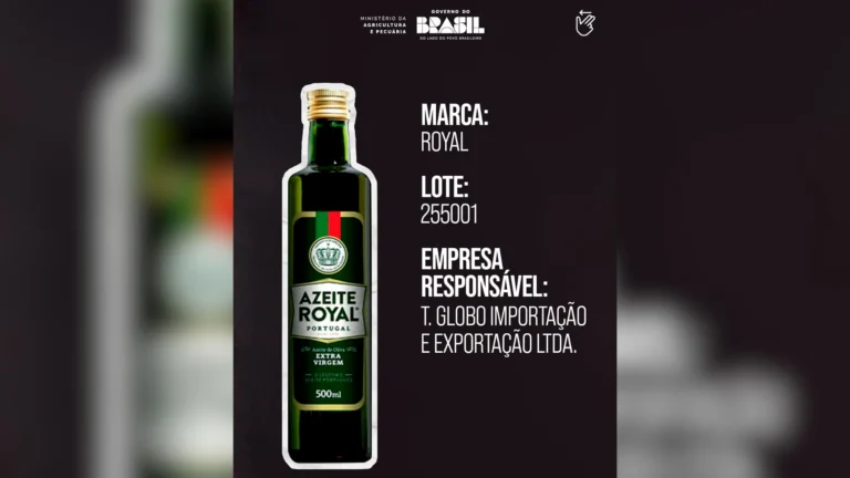 Anvisa proíbe azeite extravirgem da Royal após identificação de fraude
