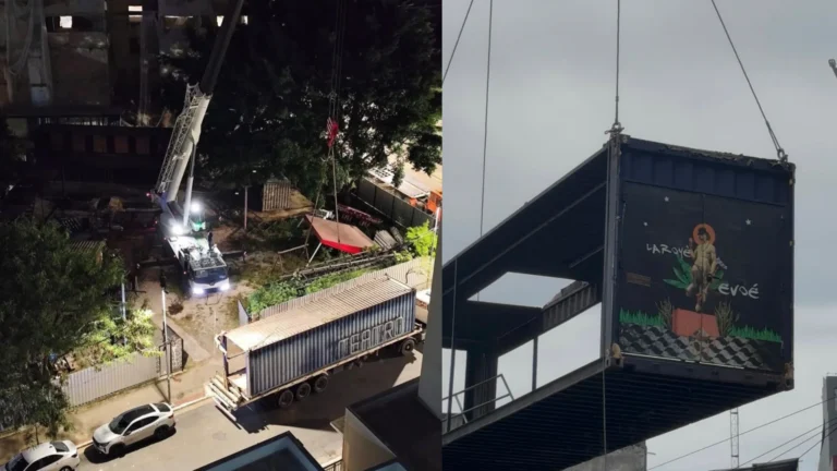 Prédio do Teatro de Contêiner é demolido pela prefeitura em SP