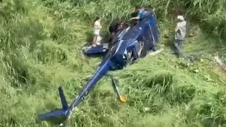 Polícia prende piloto sem habilitação após queda de helicóptero na PB