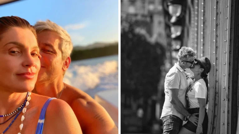 Otaviano celebra Dia do Beijo com Flavia Alessandra: “20 anos beijando ela”