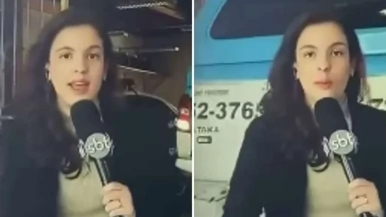 Repórter do SBT é atropelada por viatura da PM durante entrada ao vivo