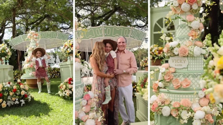 Filha caçula de Roberto Justus ganha festa de aniversário luxuosa; veja