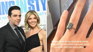 Amanda Kloots transforma as cinzas do marido falecido em anel de diamantes
