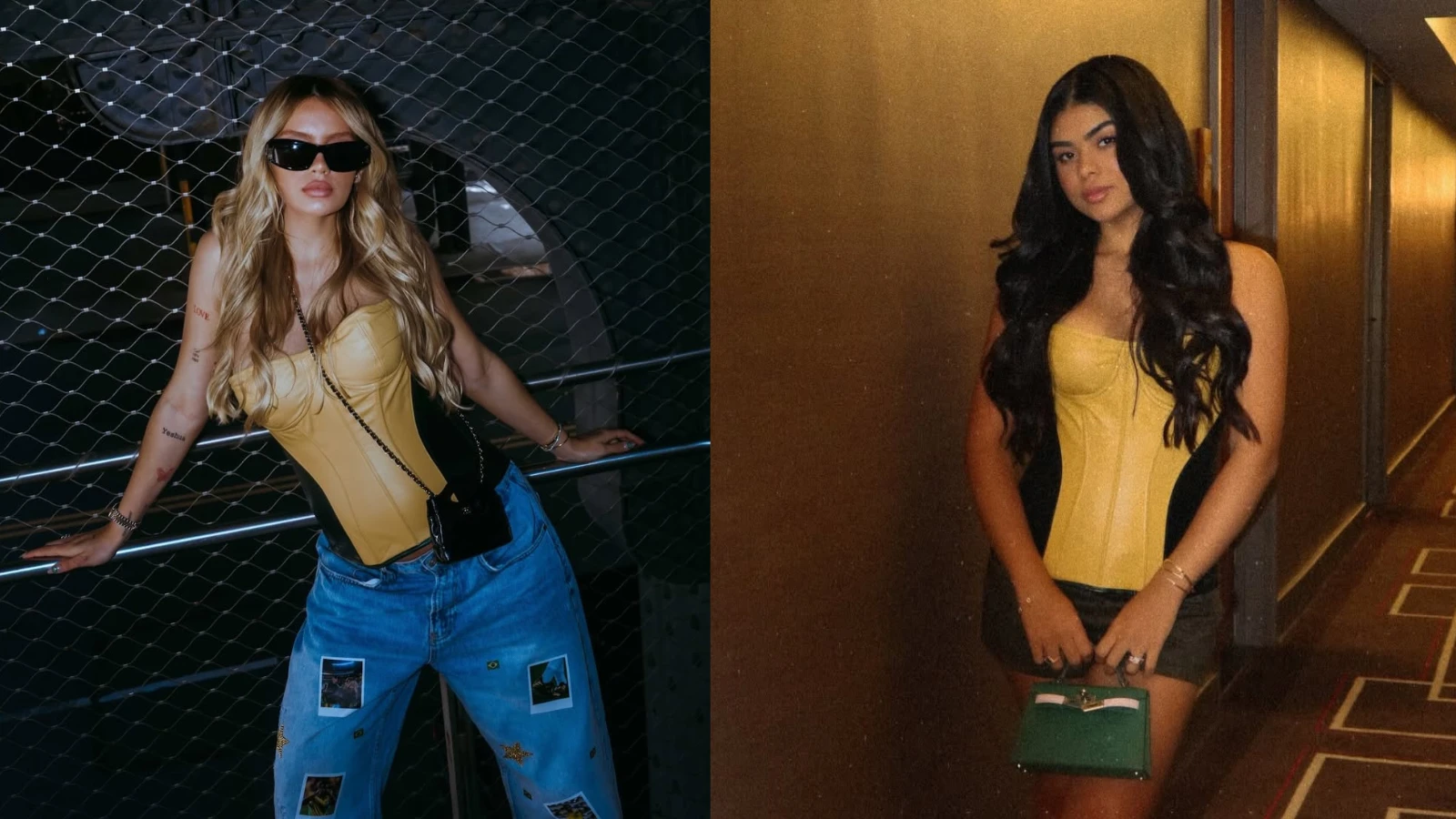 Coincidência? Mulheres de jogadores usam mesmo look em jogo de estreia