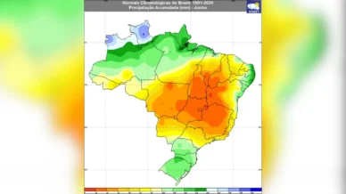 Tempestades ganham força no Centro-Sul em meio a frente fria
