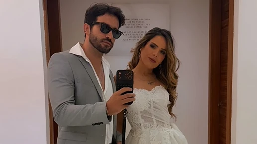Vestida de noiva, Wanessa Camargo canta e namorado elogia: “Apela”
